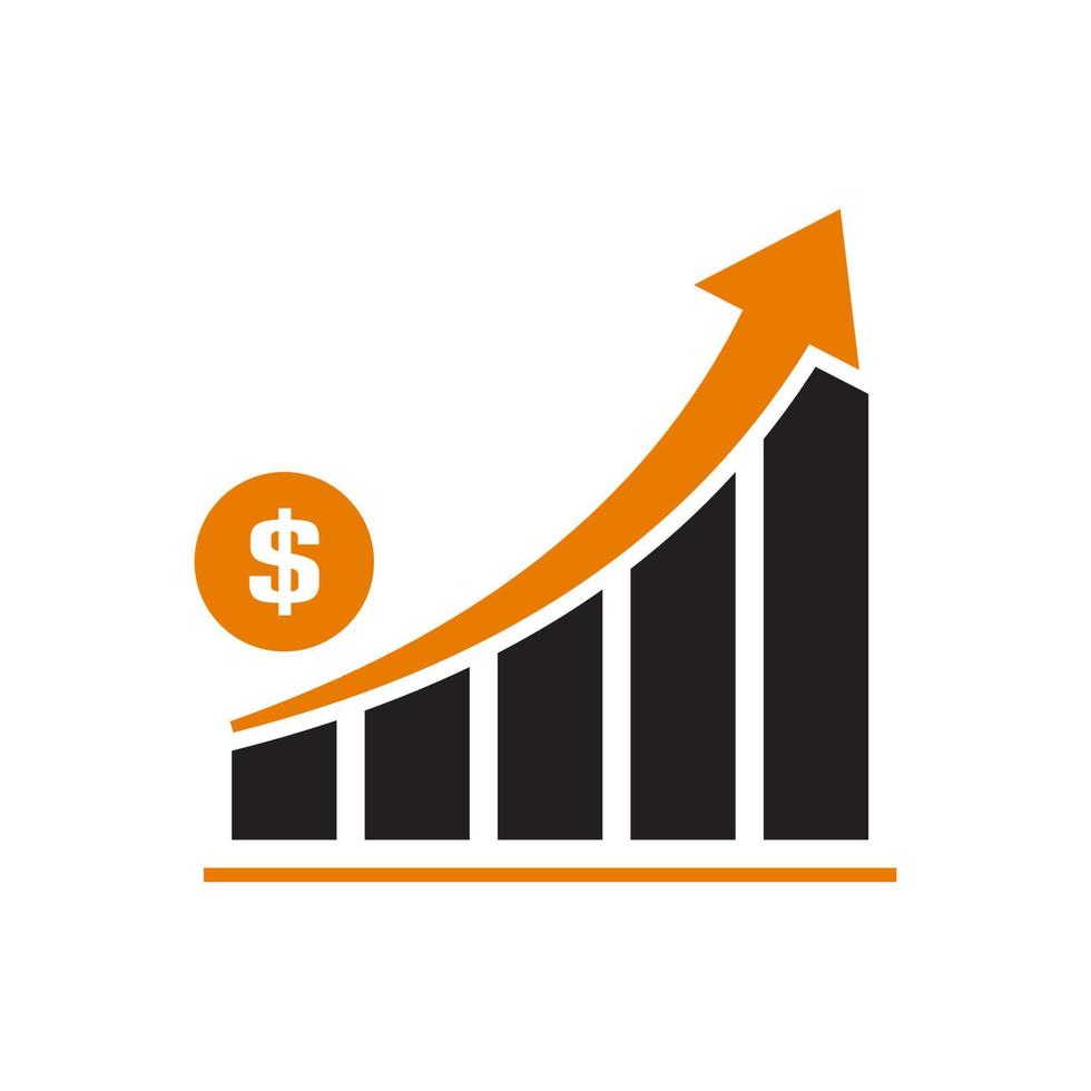 flat-illustration-of-graph-chart-and-arrow-suitable-for-design-element-of-finance-presentation-company-growth-concept-and-business-infographic-template-free-vector